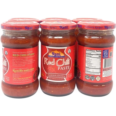 Red Chilli Cooking Paste - 10.58oz (300g) Pack Of 6 - Rani Brand Authentic Indian Products 3 Red Chilli Cooking Paste - 10.58oz (300g) Pack Of 6 - Rani Brand Authentic Indian Products