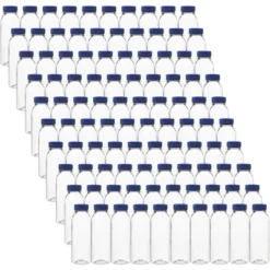 Clear Plastic Bottles 8oz PET Bottle With Flip-top Caps Made In USA - Pack Of 100 -Kitchen GUEST 008ca005 2466 44e6 ad3c 98c62a044291
