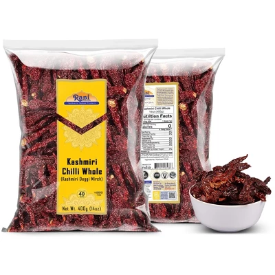 Rani Brand Authentic Indian Foods | Kashmiri Chilli Whole (Deggi Mirch, Low Heat) 5 Rani Brand Authentic Indian Foods | Kashmiri Chilli Whole (Deggi Mirch, Low Heat) - Image 3