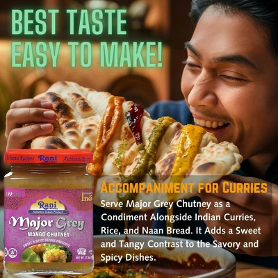 Major Grey Mango Chutney - 12.3oz (350g) - Rani Brand Authentic Indian Products 6 Major Grey Mango Chutney - 12.3oz (350g) - Rani Brand Authentic Indian Products - Image 4