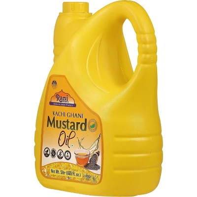Mustard Oil (Kachi Ghani) - 169 Ounce (5 Liter) Pack Of 2 - Rani Brand Authentic Indian Products 6 Mustard Oil (Kachi Ghani) - 169 Ounce (5 Liter) Pack Of 2 - Rani Brand Authentic Indian Products - Image 4