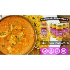 Korma Curry Vegan Simmer Sauce - 14oz (400g) Pack Of 6 - Rani Brand Authentic Indian Products