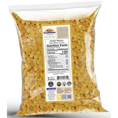 Golden Raisins - 80oz (5lbs) 2.27kg - Rani Brand Authentic Indian Products 6 Golden Raisins - 80oz (5lbs) 2.27kg - Rani Brand Authentic Indian Products - Image 4