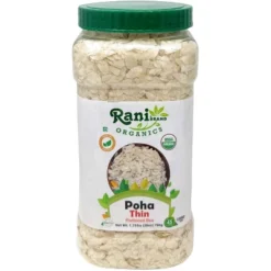 Poha (Powa) Thin Cut (Flattened Rice) - 28oz (1.75lbs) PET Jar - Rani Brand Authentic Indian Products -Kitchen GUEST 094a0f73 11c4 45f8 a59b ad0aa034ad3f