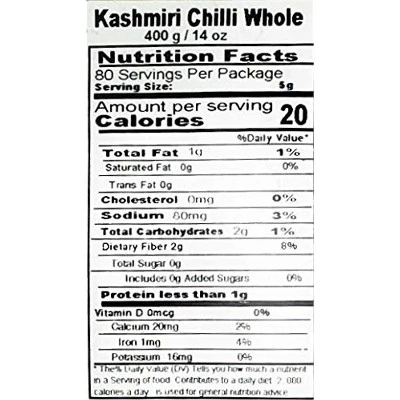 Rani Brand Authentic Indian Foods | Asian Kitchen Kashmiri Chilli Whole 5 Rani Brand Authentic Indian Foods | Asian Kitchen Kashmiri Chilli Whole - Image 3