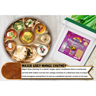 Major Grey Mango Chutney - 176oz (11lbs) 5kg - Rani Brand Authentic Indian Products 4 Major Grey Mango Chutney - 176oz (11lbs) 5kg - Rani Brand Authentic Indian Products - Image 2