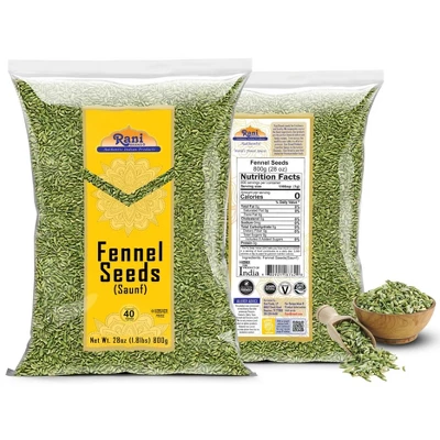 Fennel Seeds (Saunf) - 28oz (800g) - Rani Brand Authentic Indian Products 4 Fennel Seeds (Saunf) - 28oz (800g) - Rani Brand Authentic Indian Products - Image 2