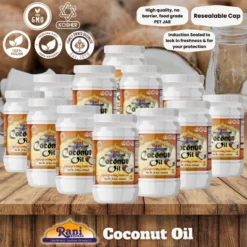 Coconut Oil (100% Pure Natural Coconut Oil) Cold Pressed - 15 Fl Oz (444ml) Pack Of 12 - Rani Brand Authentic Indian Products -Kitchen GUEST 0f2b648e 1932 4617 8225 99a9d0d0c00d