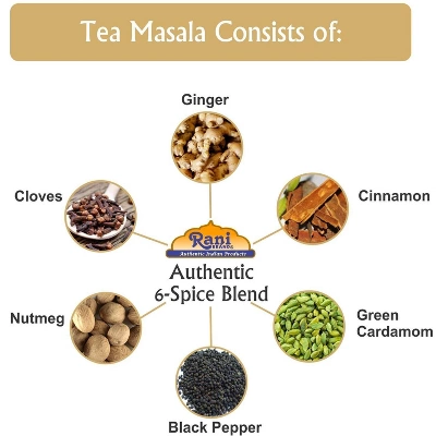 Tea (Chai) Masala, Indian 6-Spice Blend - 3.5oz (100g) - Rani Brand Authentic Indian Products) 4 Tea (Chai) Masala, Indian 6-Spice Blend - 3.5oz (100g) - Rani Brand Authentic Indian Products) - Image 2