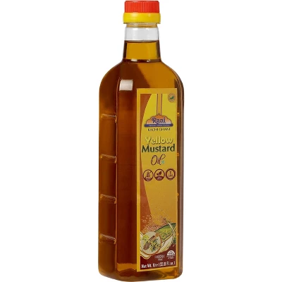 Yellow Mustard Oil (Kachi Ghani) - 33.8 Ounce (1 Liter) - Rani Brand Authentic Indian Products 4 Yellow Mustard Oil (Kachi Ghani) - 33.8 Ounce (1 Liter) - Rani Brand Authentic Indian Products - Image 2