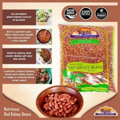 Red Kidney Beans (Rajmah Beans) Light - 64oz (4lbs) 1.81kg - Rani Brand Authentic Indian Products -Kitchen GUEST 16d67886 a982 484f aca8 f9821727c8f0