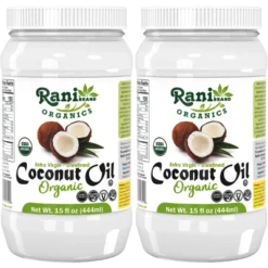 Organic Extra Virgin Coconut Oil - 15 Fl Oz (444ml) Pack Of 2 - Rani Brand Authentic Indian Products -Kitchen GUEST 173e62f0 bd97 41b3 9b9c d3793dbf5321