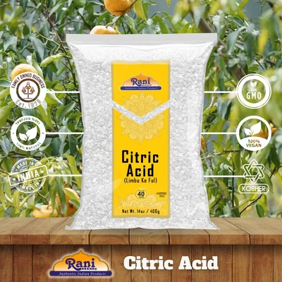 Citric Acid Powder, Food Grade (Limbu Ka Ful) - 14oz (400g) - Rani Brand Authentic Indian Products 5 Citric Acid Powder, Food Grade (Limbu Ka Ful) - 14oz (400g) - Rani Brand Authentic Indian Products - Image 3