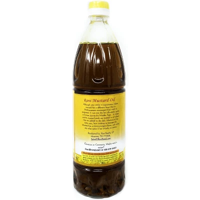 Mustard Oil (Kachi Ghani) - 33.8 Ounce (1 Liter) Pack Of 12 - Rani Brand Authentic Indian Products 5 Mustard Oil (Kachi Ghani) - 33.8 Ounce (1 Liter) Pack Of 12 - Rani Brand Authentic Indian Products - Image 3