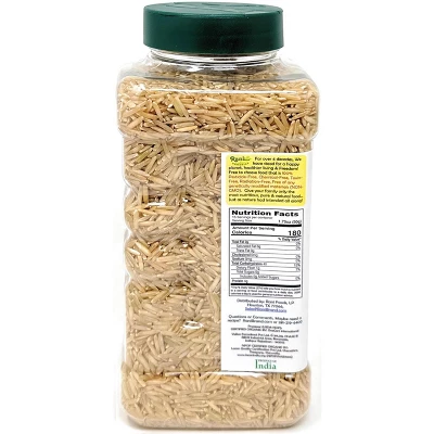 Brown Basmati Rice Extra Long - 28oz (1.75lbs) 800g PET Jar - Rani Brand Authentic Indian Products 3 Brown Basmati Rice Extra Long - 28oz (1.75lbs) 800g PET Jar - Rani Brand Authentic Indian Products