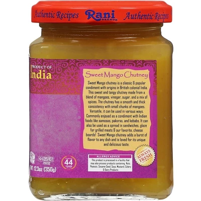 Sweet Mango Chutney - 12.3oz (350g) Pack Of 6 - Rani Brand Authentic Indian Products 5 Sweet Mango Chutney - 12.3oz (350g) Pack Of 6 - Rani Brand Authentic Indian Products - Image 3