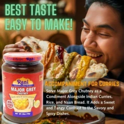 Major Grey Mango Chutney - 36oz (2.2lbs) 1kg Pack Of 6 - Rani Brand Authentic Indian Products -Kitchen GUEST 2583c4da 7f5a 4385 94c1 94811e317d9f