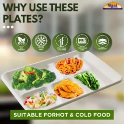 6 Compartment Square Biodegradable Divided Plates - Pack Of 500 - Rani Brand Authentic Indian Products 13 6 Compartment Square Biodegradable Divided Plates - Pack Of 500 - Rani Brand Authentic Indian Products -Kitchen GUEST 272aa35e f866 44cf a998 6a52f417e706 2