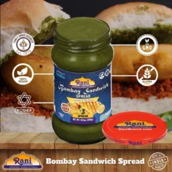 Bombay Sandwich Spread, Mild (Mint & Coriander) - 10.5oz (300g) Pack Of 6 - Rani Brand Authentic Indian Products -Kitchen GUEST 279b4ccf a0ce 4739 8018 6a9efc901e92
