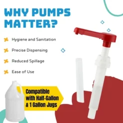 1 Gallon HDPE Plastic Jug With Pump Dispenser Made In USA - Pack Of 4 -Kitchen GUEST 30d1e260 8ce9 43fa 8c5b 10e11015ae8c 1