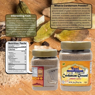 Rani Brand Authentic Indian Foods | Cardamom (Elachi) Powder 4 Rani Brand Authentic Indian Foods | Cardamom (Elachi) Powder - Image 2
