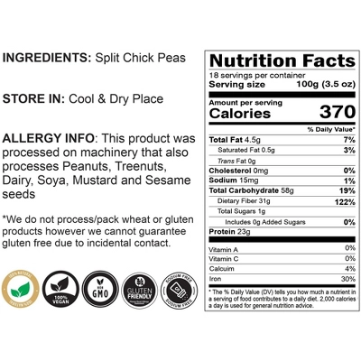 Chana Dal (Split Chickpeas W/o Skin) - 32oz (2lbs) 908g - Rani Brand Authentic Indian Products 9 Chana Dal (Split Chickpeas W/o Skin) - 32oz (2lbs) 908g - Rani Brand Authentic Indian Products - Image 7