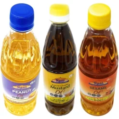 Premium Oils Combo Set Of 3 - Peanut Oil, Mustard Oil, Sesame Oil - 16.9 Ounce (500ml) Pack Of 3 - Rani Brand Authentic Indian Products -Kitchen GUEST 344b1f93 414f 497c 849e 7bc743ba843c
