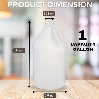 1 Gallon HDPE Plastic Jug With Child-Resistant Caps Made In USA - Pack Of 2 3 1 Gallon HDPE Plastic Jug With Child-Resistant Caps Made In USA - Pack Of 2