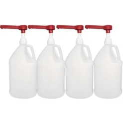 1 Gallon HDPE Plastic Jug With Pump Dispenser Made In USA - Pack Of 4 -Kitchen GUEST 3698ae04 8e1e 40f7 9cc8 7a07f0c39e19