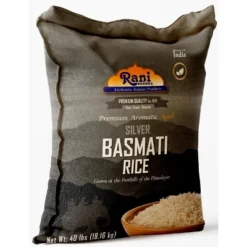 Silver White Basmati Rice Extra Long - 640oz (40lbs) Cloth Bag - Rani Brand Authentic Indian Products -Kitchen GUEST 380e6599 8b6c 41b1 8c4c 8fc47cba371a