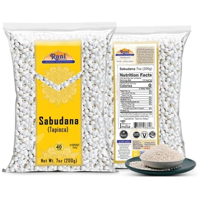 Sabudana (Tapioca / Sago) Pearls - 7oz (200g) - Rani Brand Authentic Indian Products 4 Sabudana (Tapioca / Sago) Pearls - 7oz (200g) - Rani Brand Authentic Indian Products - Image 2