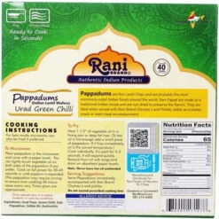 Rani Brand Authentic Indian Foods | Pappadums Green Chilli Papad -Kitchen GUEST 3e775677 dc87 4f47 b295 91c39317da78