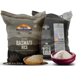 Silver White Basmati Rice Extra Long - 640oz (40lbs) Cloth Bag - Rani Brand Authentic Indian Products -Kitchen GUEST 42f1b798 b392 480d bfe5 7b36cfb6586a
