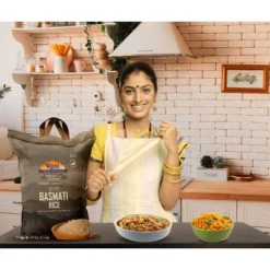 Silver White Basmati Rice Extra Long - 160oz (10lbs) Cloth Bag - Rani Brand Authentic Indian Products