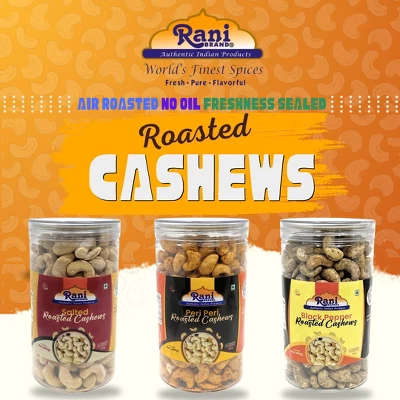 Rani Brand Authentic Indian Foods | Roasted Cashews Variety Pack 3 Rani Brand Authentic Indian Foods | Roasted Cashews Variety Pack
