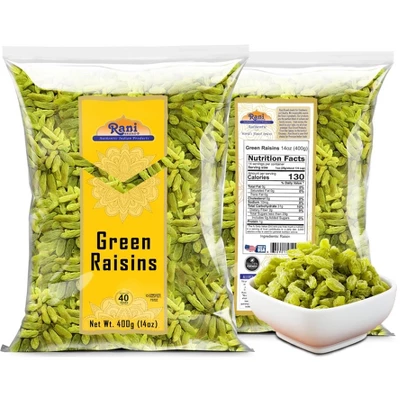 Green Raisins - 14oz (400g) - Rani Brand Authentic Indian Products 5 Green Raisins - 14oz (400g) - Rani Brand Authentic Indian Products - Image 3