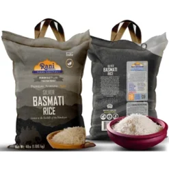 Silver White Basmati Rice Extra Long - 64oz (4lbs) Cloth Bag - Rani Brand Authentic Indian Products -Kitchen GUEST 4c41745f a8a7 4b31 8337 f9f8ff0cf5b0