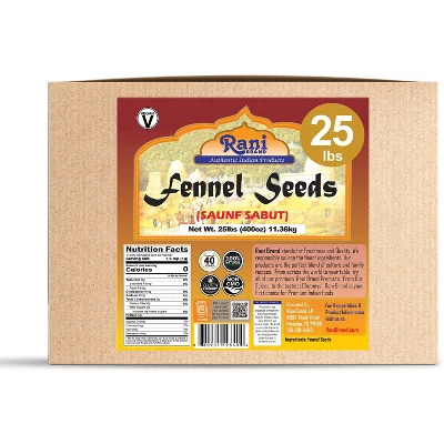 Fennel Seeds (Saunf Sabut) - 400oz (25lbs) 11.36kg - Rani Brand Authentic Indian Products 7 Fennel Seeds (Saunf Sabut) - 400oz (25lbs) 11.36kg - Rani Brand Authentic Indian Products - Image 5