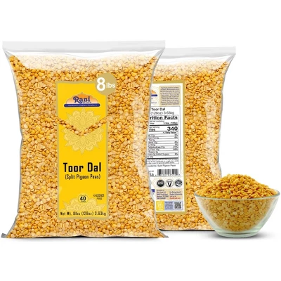 Toor Dal (Split Pigeon Peas) - 128oz (8lbs) 3.63kg - Rani Brand Authentic Indian Products 4 Toor Dal (Split Pigeon Peas) - 128oz (8lbs) 3.63kg - Rani Brand Authentic Indian Products - Image 2