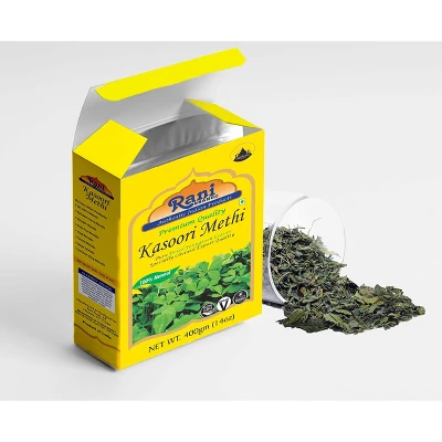 Fenugreek Leaves Dried (Kasoori Methi) - 14oz (400g) - Rani Brand Authentic Indian Products 6 Fenugreek Leaves Dried (Kasoori Methi) - 14oz (400g) - Rani Brand Authentic Indian Products - Image 4