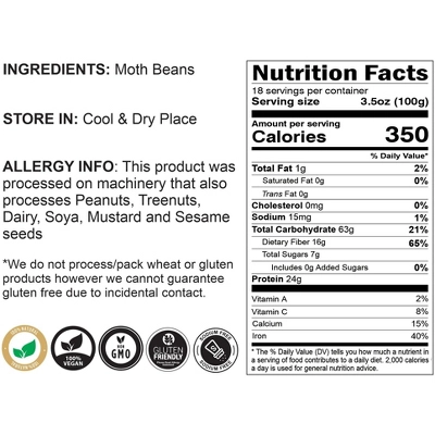 Moth Beans Whole (Matki) - 64oz (4lbs) 1.81kg - Rani Brand Authentic Indian Products 5 Moth Beans Whole (Matki) - 64oz (4lbs) 1.81kg - Rani Brand Authentic Indian Products - Image 3