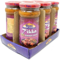 Tikka Curry Vegan Simmer Sauce - 14oz (400g) Pack Of 6 - Rani Brand Authentic Indian Products
