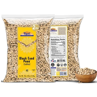 Black Eyed Peas (Dried Lobia) - 32oz (2lbs) 908g - Rani Brand Authentic Indian Products 4 Black Eyed Peas (Dried Lobia) - 32oz (2lbs) 908g - Rani Brand Authentic Indian Products - Image 2