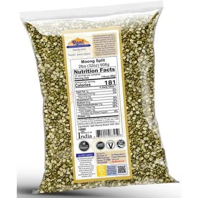 Moong Split (Split Moong Beans W/Skin) - 32oz (2lbs) 908g - Rani Brand Authentic Indian Products 5 Moong Split (Split Moong Beans W/Skin) - 32oz (2lbs) 908g - Rani Brand Authentic Indian Products - Image 3