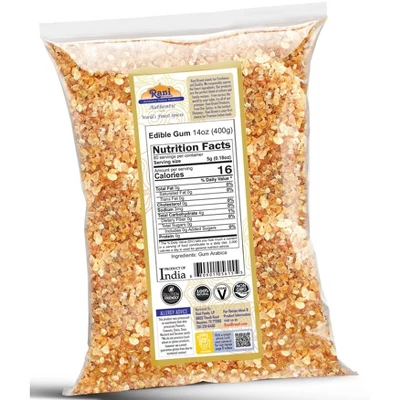 Edible Gum Whole (Arabica Gum) - 14oz (400g) - Rani Brand Authentic Indian Products 4 Edible Gum Whole (Arabica Gum) - 14oz (400g) - Rani Brand Authentic Indian Products - Image 2