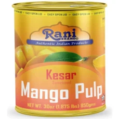 Mango Pulp Puree (Makes Mango Lassi Shakes) Kesar Sweetened - 30oz (1.875lbs) 850g Pack Of 2 - Rani Brand Authentic Indian Products
