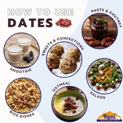 Pitted Dates (Deglet Nour) Raw Dried Fruit - 24oz (1.5lbs) 680g Pack Of 2 - Rani Brand Authentic Indian Products 6 Pitted Dates (Deglet Nour) Raw Dried Fruit - 24oz (1.5lbs) 680g Pack Of 2 - Rani Brand Authentic Indian Products - Image 4