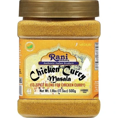 Chicken Curry Masala, Indian 13-Spice Blend - 17.5oz (1.1lbs) 500g - Rani Brand Authentic Indian Products 9 Chicken Curry Masala, Indian 13-Spice Blend - 17.5oz (1.1lbs) 500g - Rani Brand Authentic Indian Products - Image 7