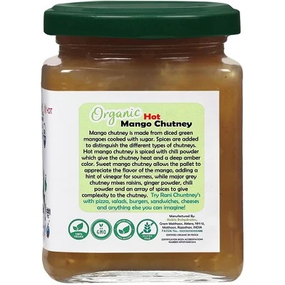 Organic Hot Mango Chutney - 10.5oz (300g) - Rani Brand Authentic Indian Products 6 Organic Hot Mango Chutney - 10.5oz (300g) - Rani Brand Authentic Indian Products - Image 4