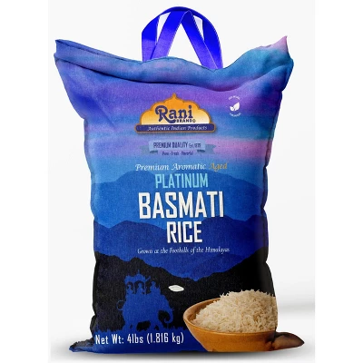 Platinum White Basmati Rice Extra Long - 64oz (4lbs) Cloth Bag - Rani Brand Authentic Indian Products 10 Platinum White Basmati Rice Extra Long - 64oz (4lbs) Cloth Bag - Rani Brand Authentic Indian Products - Image 8
